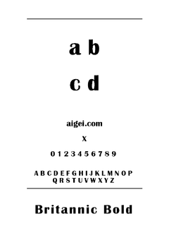BRITANIC 字体下载｜平面设计经典英文字体